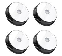 Ausla Supporto Base a LED, 4 Pezzi in Plastica a Sette Colori LED Rotondo Colorato Base per Display in Cristalli di Luce per Bottiglia di Vetro Figurine di Arte in Cristallo