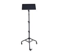 Ausla Supporto per Proiettore, Supporto da Pavimento per Proiettore Portatile in Lega con Inclinazione di 180 Gradi di Altezza 71-130 Cm e Ruote, per Campeggio per Conferenze