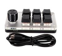 Ausla Tastiera Meccanica di Tastiera Meccanica di Switch Rossa Personalizzata, Tastiera di Materiale Acrilico a Mano con una Tastiera Cablata USB con Supporto del Operativo per PC (6