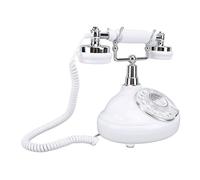 Ausla Telefono Rotativo Classico, Telefono da Tavolo con Filo e Interruttore del Campanello, Arredamento Vintage Funzionale per Soggiorno o Camera da Letto