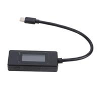 Ausla USB C Power Meter Multimetro, 6.5A 195W Schermo a Colori per Misuratore di Tensione Corrente Potenza Capacità Supporta Ricarica Rapida 65W/120W (BLACK)