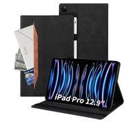 Auslbin Cover Compatibile con iPad Pro 12.9 6a/5a/4a Generazione Custodia di Tablet in Pelle PU in Stile Classico Anti-Fall Case di Scheda Protettiva con iPad Pro 12.9 2022/2021/2020 Nero