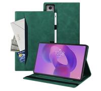 Auslbin Cover Compatibile con Lenovo Idea Tab Pro 12.7" 2025 Custodia di Tablet in Pelle PU in Stile Classico Anti-Fall Case di Scheda Protettiva con Slot per Carte, Verde