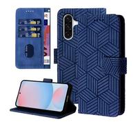Auslbin Cover per Samsung Galaxy A56 5G 6.64, Samsung A56 Custodia Protettiva in stile Geometrico con Cover in pelle PU con Fibbia Magnetica, Blu