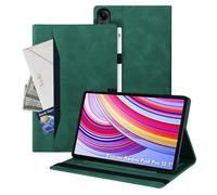 Auslbin Custodia compatibile con Xiaomi Redmi Pad Pro 12.1" 2024 Cover, Tablet in Pelle PU Adatto per Xiaomi Poco Pad, Stile Classico in Pelle, Verde