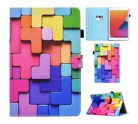 Auslbin Custodia Per iPad 9 8 7 Gen 10.2 2021/2020/2019, in pelle PU di alta qualità con funzione automatica Sleep/Wake, colorata per iPad 9 8 7 Gen 10.2 2021/2020/2019, Blocchi