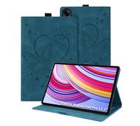 Auslbin Custodia per Xiaomi Redmi Pad Pro 12.1" 2024 Cover, Pelle Goffrata Farfalla PU con Funzione di Supporto, Flip Tab Cover per Xiaomi Poco Pad, Blu