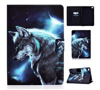 Auslbin Protector cover per iPad Mini 5/Mini 4/Mini 3/Mini 2/Mini 1-Custodia Protettiva con slim PU in Pelle,Cover con Porta Carte Supporto e Multi-View,Auto Sonno/Sveglia,Lupo