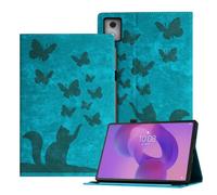 Auslbin Stile Farfalla e Gatto Cover Compatibile con Lenovo Idea Tab Pro 12.7" 2025 In Rilievo Pelle PU Retrò Custodia di Tablet con Supporto per Penna, Verde