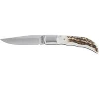 AUSONIA - 23247 COLTELLO TASCA CACCIA CACCIATORI DA 19 CM CON LAMA INOX DA 7,5 CM E MANICO IN CORNO DI CERVO