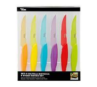 AUSONIA - 96526 CONFEZIONE SET 6 COLTELLI DA CARNE BISTECCA COLORATI