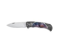 Ausonia Art.26385 Coltello tascabile lama acciaio inox manico inciso 19 CM