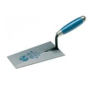 Ausonia - Cazzuola muratore professionale a punta quadra 20 Cm con manico legno verniciato e calotta