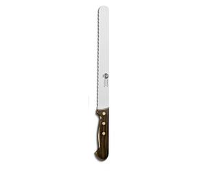 AUSONIA Coltello da pane con lama dentata Cm 24 e manico in legno