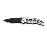 AUSONIA - Coltello da tasca pieghevole MANUALE Cm 20 con manico in alluminio forato e lama in acciaio inox