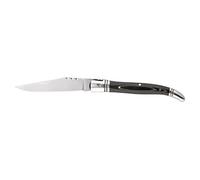 AUSONIA - Coltello da tasca tipo Languiole, lama inox, manico inox con inserti in micarta Cm 21,5