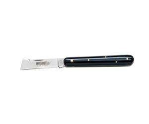 AUSONIA - Coltello innesto lama al carbonio manico in finto corno cm 15