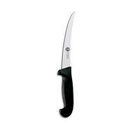 Ausonia - Coltello per scarnare curvo semi rigido lama inox manico atossico antiscivolo in gomma termoplastica Cm 15 Chef Master