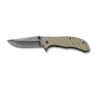 AUSONIA - Coltello Tasca lama in acciaio inox manico G10 Cm 18