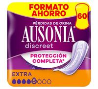 Ausonia Discreet Assorbenti Extra, Confezione da 60, Per Perdite Di Urina Per Donna, Protezione Completa*, Discrezione Incredibile