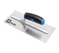 AUSONIA - Frattazzo 36x12 cm con dentatura da 8 mm obliqua | per posa gres porcellanato, laminato, Kerlite e riscaldamenti a pavimento