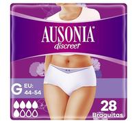 Ausonia - Pantaloni discreti, imbottiture per incontinenza da donna, slip per perdite urinarie - Taglia normale G, 28 unità
