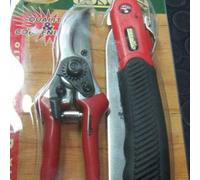 Ausonia - Set doppio blister con seghetto potatura chiudibile Cm 18 e forbice da vigna per potatura Cm 21