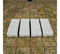 AUSPDICE Dungeon Walls, sistema modulare DND Terreno, 40 pezzi, 28 mm | 40 pareti dritte per giochi di ruolo da tavolo fantasy, giochi di guerra, Game Master, regali di Natale e Halloween