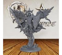 AUSPDICE Gioco di ruolo da tavolo in miniatura DND da 32 mm e TTRPG Sol The | Winged Celestial Knight Fantasy Figura - Accessorio RPG per Dungeon Masters & Gift - Miniatura in resina non verniciata