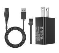 Auspow Caricabatterie rapido da 5 V per Philips Norelco OneBlade 360, compatibile con rasoio elettrico QP2724 QP2834, nero, cavo da 1 m