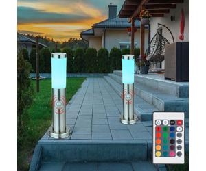 Außenstehlampe Lampada da Giardino Movimento Cambio Colore Telecomando LED 2er [EEK: F]