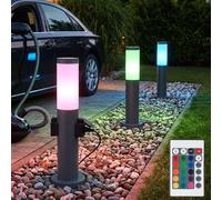 Außenstehlampe Lampada Lampade da Giardino Dimmerabile Telecomando Presa LED 3x