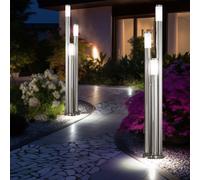 Außenstehlampe Lampade da Giardino Lampione Acciaio Inox Patio H 170cm 2er Set [EEK: Non valutato]