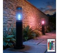 Außenstehlampe Lampade da Giardino Lampione Regolatore Telecomando Nero Fumo LED