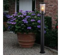 Außenstehlampe Lampade da Giardino Patio Acciaio Inox Lanterna Nero H 100 CM [EEK: Inaditato]
