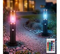 Außenstehlampe Lampione Lampada da Giardino Movimento RGB LED Dimmbar 2er Set