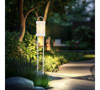 Außenstehlampe Lampione Lampade da Giardino Lanterna Bianco LED Patio H 100cm [EEK: Inaditato]