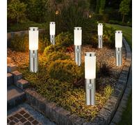 Außenstehlampe Luce con Piedistallo Lampione Movimento LED Lampada Giardino 6er [EEK: F]