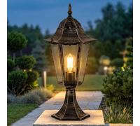Außenstehlampe Zoccolo Lampada da Giardino Antico Alluminio Lanterna Modo Bronzo [EEK: Non valutato]