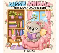 Aussie Animals: Cozy & Easy Coloring Book for Adults and Kids with Cute Australian Animals