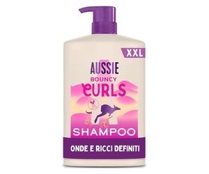 Aussie Bouncy Curls Shampoo Ricci 1000ml | Deterge Delicatamente e Idrata Capelli Mossi e Ricci, senza Siliconi, Vegano e Cruelty-Free