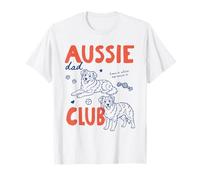 Aussie Dad Club Australian Shepherd Dog Owner Fathers Day Maglietta