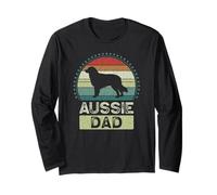 Aussie Dad, Father's Day, Australian Shepherd Daddy Maglia a Manica