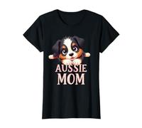 Aussie Mamma Cane Pastore Australiano Mamma Carino Cucciolo Maglietta