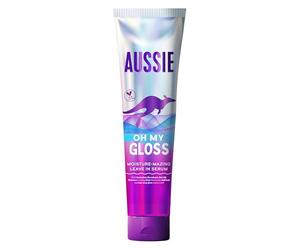 Aussie Oh My Gloss - Siero senza risciacquo, per capelli spenti, 160 ml | Aumenta l'idratazione per capelli opachi e stanchi, arricchito con oli di jojoba, fiori di sabbia e macadamia