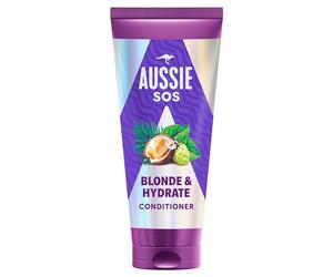 Aussie SOS Blonde & Hydrate Balsamo Antigiallo 350ml per Capelli Decolorati, Colorati e Grigi, Districa e Ammorbidisce mentre Fornisce Idratazione a Capelli Biondi e Argento Inclini alla Secchezza