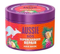 Aussie SOS Maschera Ristrutturante Supercharged Repair 500ml per Capelli Secchi e Danneggiati, Ripara e Protegge, Donando Capelli Morbidi, Lisci e Idratati per 100 Ore, Formula Vegana