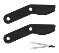 Aussio Confezione da 2 lame di ricambio in acciaio compatibili con troncarami bypass Fiskars PowerGear2, lama grande da 68,6 cm e 81,3 cm, colore nero