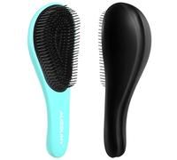 Aussumy Set di 2 spazzole districanti per capelli con setole ultra morbide per una rimozione senza sforzo dei nodi, per capelli ricci secchi e bagnati, per uomini, donne, ragazze, ragazzi e bambini,