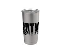 Austin, ATX, skyline città, silhouette, invecchiato Bicchiere termico in acciaio inox doppia parete